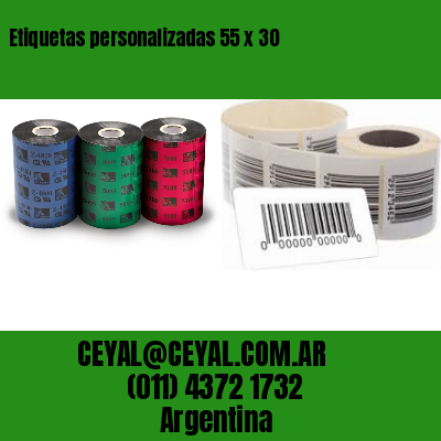 Etiquetas personalizadas 55 x 30