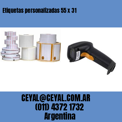 Etiquetas personalizadas 55 x 31