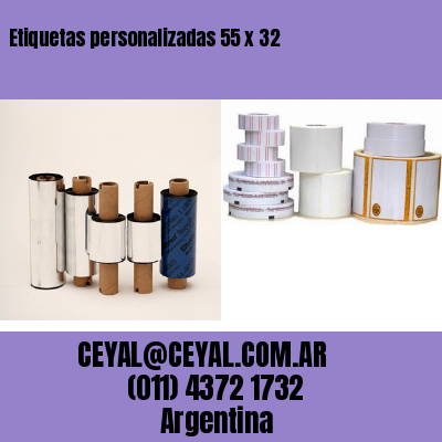 Etiquetas personalizadas 55 x 32