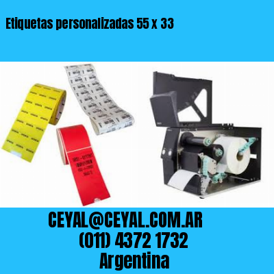 Etiquetas personalizadas 55 x 33