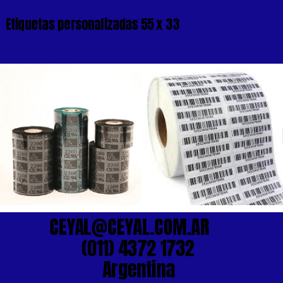 Etiquetas personalizadas 55 x 33