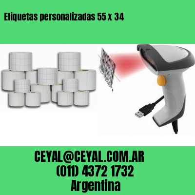 Etiquetas personalizadas 55 x 34