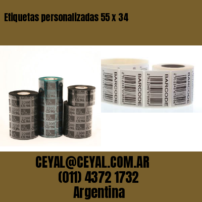 Etiquetas personalizadas 55 x 34