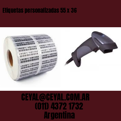 Etiquetas personalizadas 55 x 36