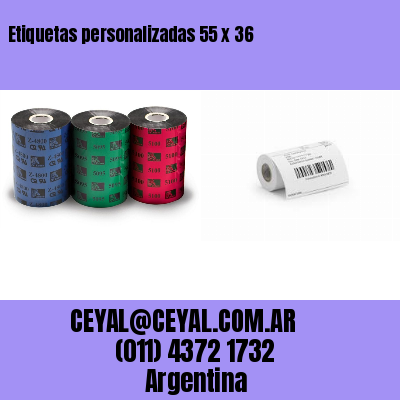 Etiquetas personalizadas 55 x 36