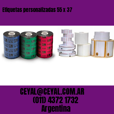 Etiquetas personalizadas 55 x 37
