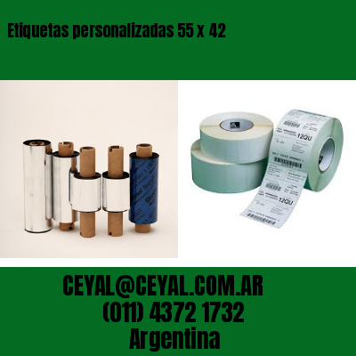 Etiquetas personalizadas 55 x 42