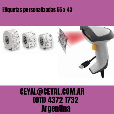 Etiquetas personalizadas 55 x 43