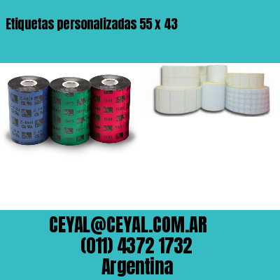Etiquetas personalizadas 55 x 43