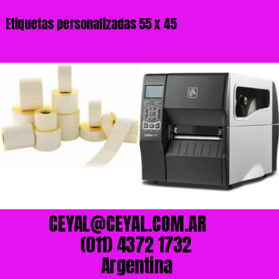 Etiquetas personalizadas 55 x 45