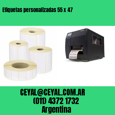Etiquetas personalizadas 55 x 47