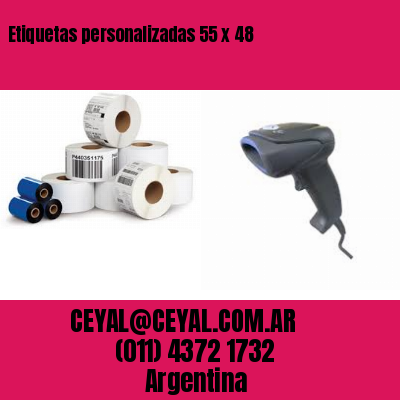 Etiquetas personalizadas 55 x 48