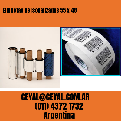 Etiquetas personalizadas 55 x 48