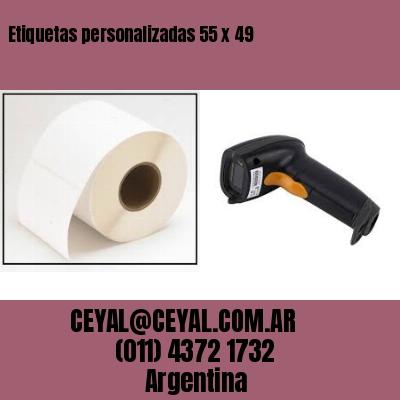 Etiquetas personalizadas 55 x 49