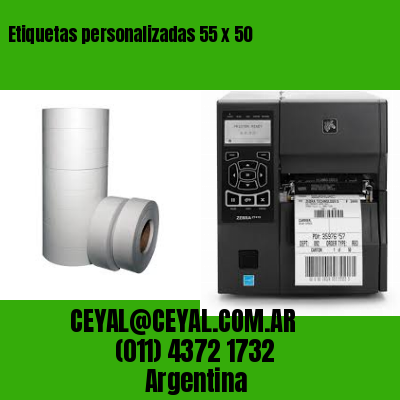 Etiquetas personalizadas 55 x 50