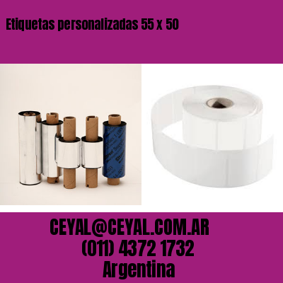 Etiquetas personalizadas 55 x 50