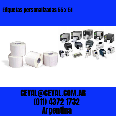 Etiquetas personalizadas 55 x 51