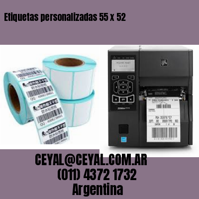 Etiquetas personalizadas 55 x 52