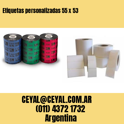 Etiquetas personalizadas 55 x 53