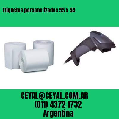 Etiquetas personalizadas 55 x 54