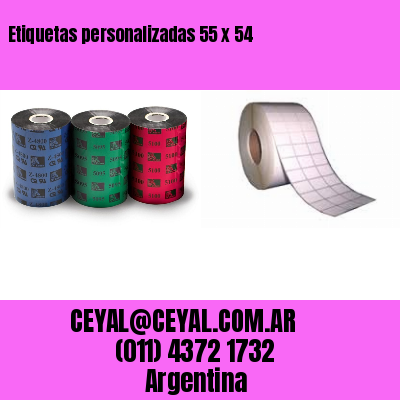 Etiquetas personalizadas 55 x 54