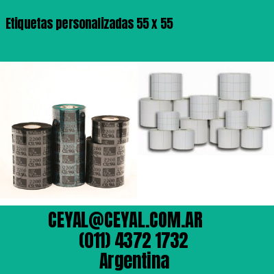 Etiquetas personalizadas 55 x 55