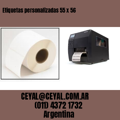 Etiquetas personalizadas 55 x 56