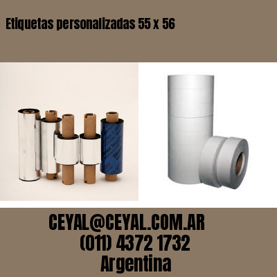 Etiquetas personalizadas 55 x 56