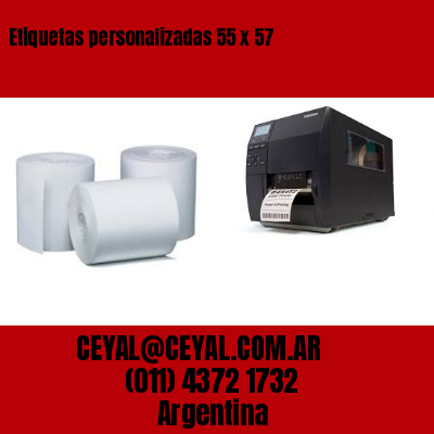 Etiquetas personalizadas 55 x 57