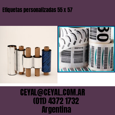 Etiquetas personalizadas 55 x 57