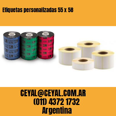 Etiquetas personalizadas 55 x 58