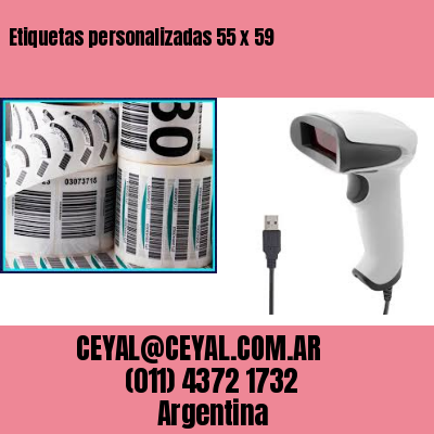Etiquetas personalizadas 55 x 59