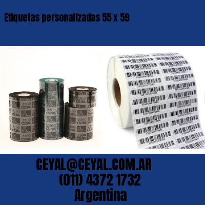 Etiquetas personalizadas 55 x 59