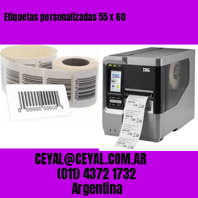 Etiquetas personalizadas 55 x 60