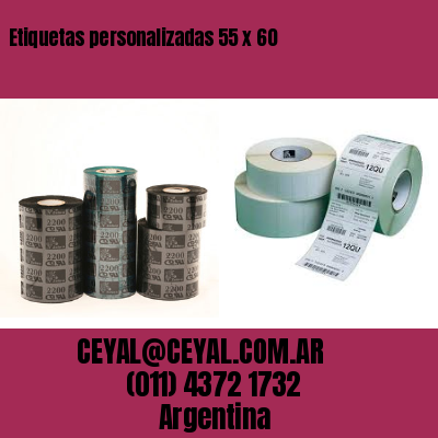 Etiquetas personalizadas 55 x 60
