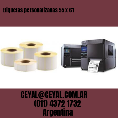 Etiquetas personalizadas 55 x 61