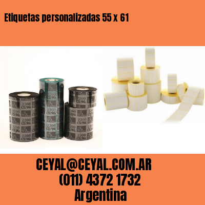 Etiquetas personalizadas 55 x 61