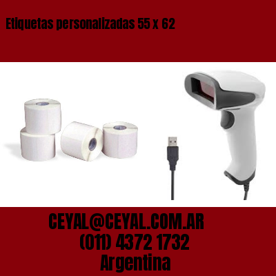Etiquetas personalizadas 55 x 62