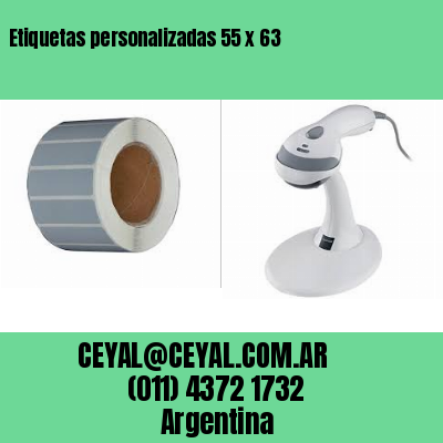 Etiquetas personalizadas 55 x 63