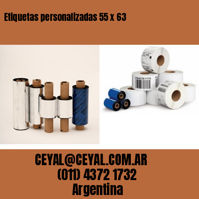 Etiquetas personalizadas 55 x 63