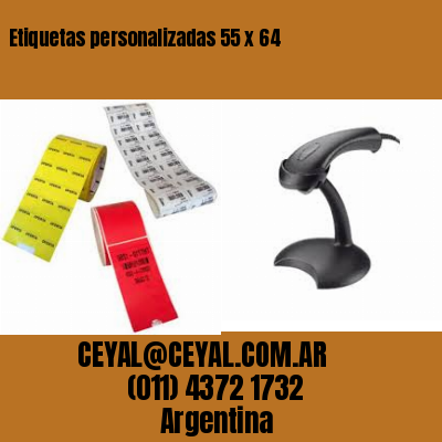 Etiquetas personalizadas 55 x 64