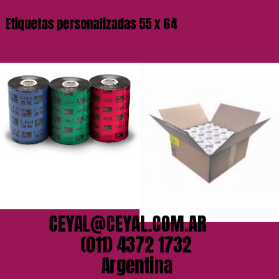 Etiquetas personalizadas 55 x 64