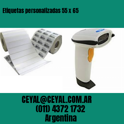 Etiquetas personalizadas 55 x 65