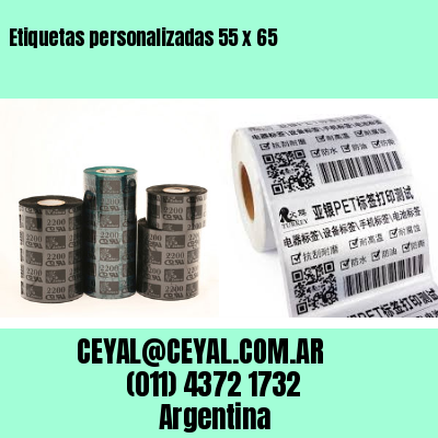 Etiquetas personalizadas 55 x 65