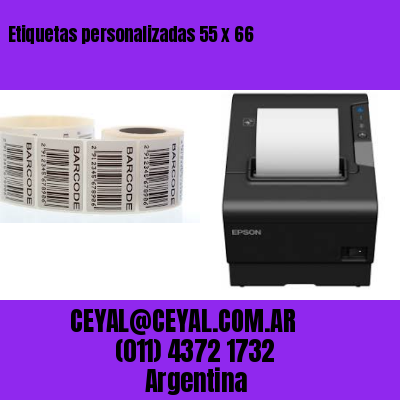 Etiquetas personalizadas 55 x 66
