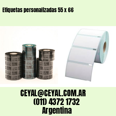 Etiquetas personalizadas 55 x 66