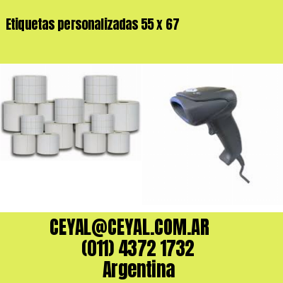 Etiquetas personalizadas 55 x 67