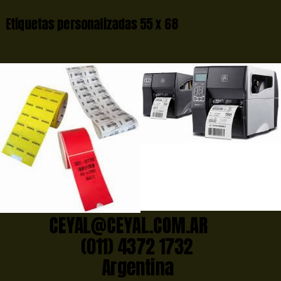 Etiquetas personalizadas 55 x 68