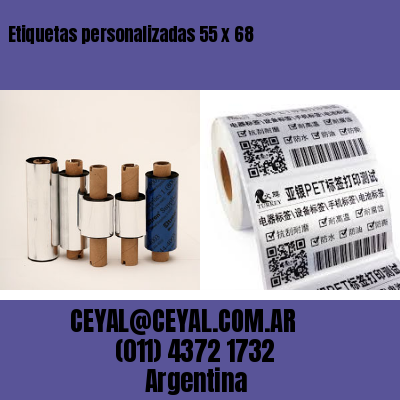 Etiquetas personalizadas 55 x 68