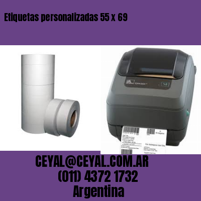 Etiquetas personalizadas 55 x 69